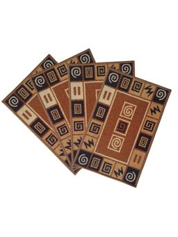 Athom Living - Multi-Colour Quirky Premium Anti Skid Door Mats (Pack of 4)
