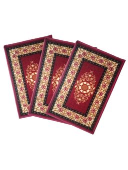 Athom Living - Multi-Colour Floral Premium Anti Skid Door Mats (Pack of 3)