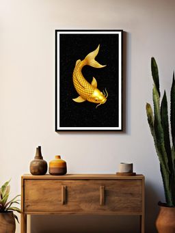 999Store - Luxurious Golden Koi Fish Canvas Painting