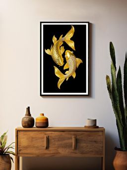 999Store - Luxury Gold Diamond Koi Fish Box Fiber Canvas Painting