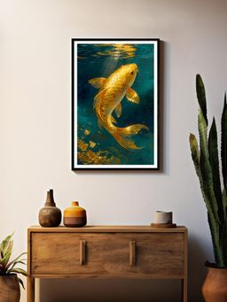999Store - Multi-Color Koi Fish Underwater Scene Painting