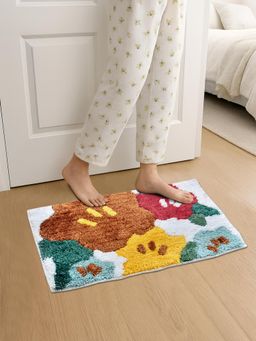 FABINALIV - Multi-Color Quirky Cotton Blend Anti Skid Door Mat