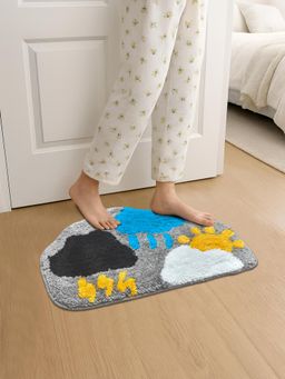 FABINALIV - Multi-Color Nature Design Cotton Blend Anti Skid Door Mat