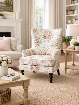 JABRIX - Multi-Colour Heritage Blossom Floral Printed Arm Chair