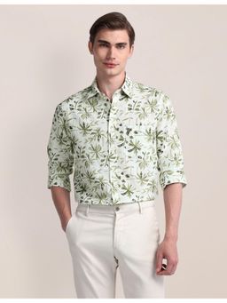 U.S. POLO ASSN. - Floral Green Full Sleeves Collar Neck Shirt