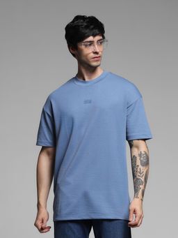 Jack & Jones - Blue Slim Fit Solid T-Shirt