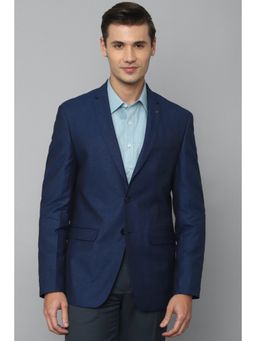 Allen Solly - Men Navy Slim Fit Textured Formal Blazer