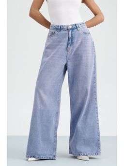 FREAKINS - Blue Mirage Wide Leg Jeans