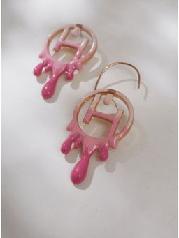 Outhouse - Drip Oh Maxi Earrings In Bubblegum Pink