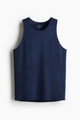 H&M - Men Blue Regular Fit Sports Vest Top With Drymove