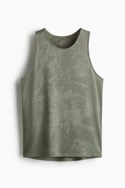 H&M - Men Green Regular Fit Sports Vest Top With Drymove