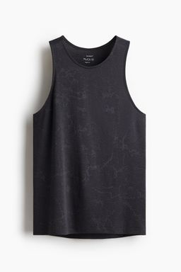 H&M - Men Black Regular Fit Sports Vest Top With Drymove