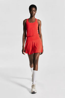H&M - Women Red Circle-Cut Tennis Skirt With Drymove