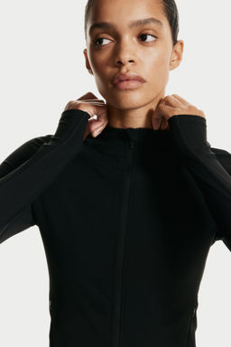 H&M - Women Black Sports Jacket With Cool Handfeel Drymove