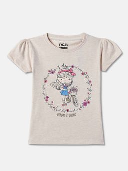 R&B - Floral Regular Girls T-Shirt