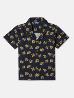 R&B - Navy Blue Conversational Novelty Regular Boys Shirt