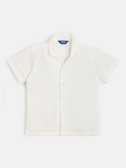 R&B - Off White Regular Boys Shirt