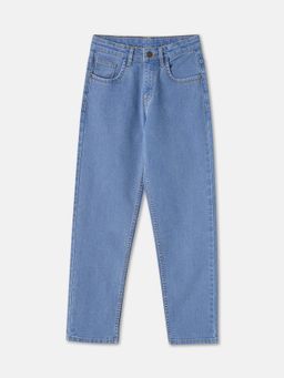 R&B - Light Blue Solid Regular Boys Jeans