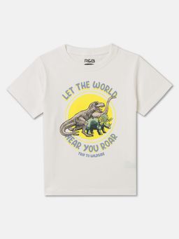 R&B - Ivory Graphic Regular Boys T-Shirt