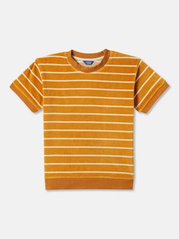 R&B - Mustard Stripes Dobby Regular Boys T-Shirt