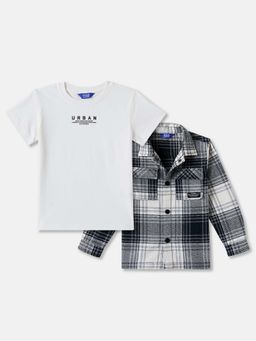 R&B - Regular Boys Shirt With T-Shirt