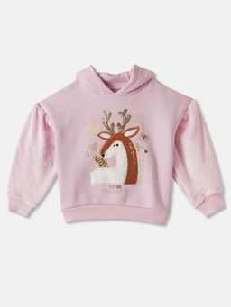R&B - Pink Regular Girls Sweatshirt