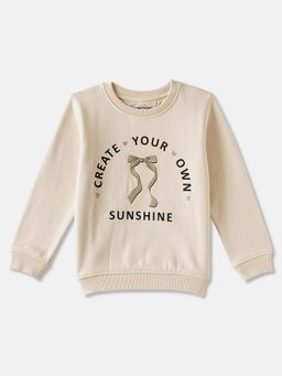 R&B - Beige Regular Girls Sweatshirt