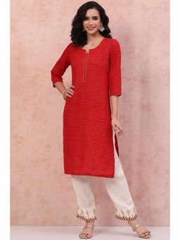 Rangriti - Red Tie & Dye Kurta