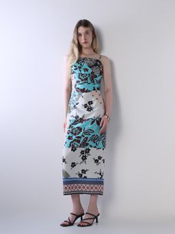 ONLY - Womens Floral Print Fit and Flare Multi-Color Dress