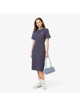 Lacoste - Stripes Jersey T-Shirt Dress