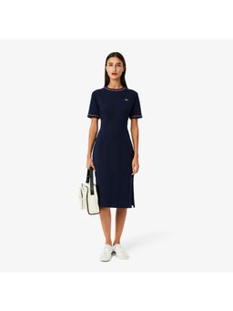 Lacoste - Trim Accent Jersey T-Shirt Dress