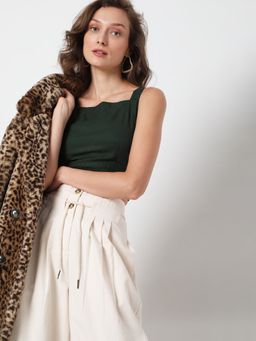 VERO MODA - Women Solid Green Top