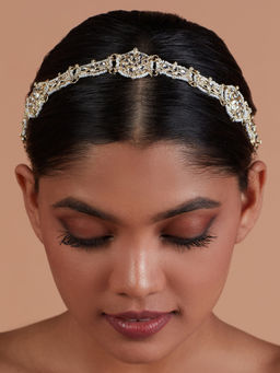 Azai by Nykaa Fashion - Festive Kundan Gold Matha Patti
