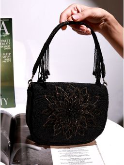 THE TAN CLAN - Eva Black Clutch With Detachable