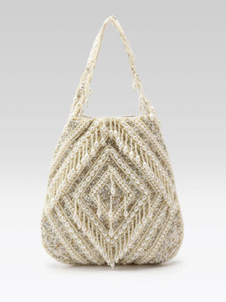 Fabbhue - Womens Off White Hand Clutch Potli Bag