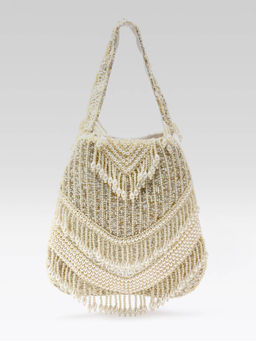 Fabbhue - Womens Off White Hand Clutch Potli Bag