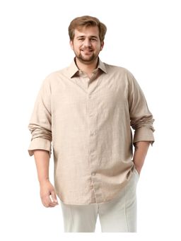 Rare Rabbit - Mens Sluz Big Beige Cotton Fabrics Checks Shirt