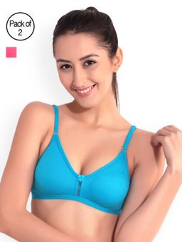 Floret - Pack of 2 Solid T Shirt Bra - Multi-Color