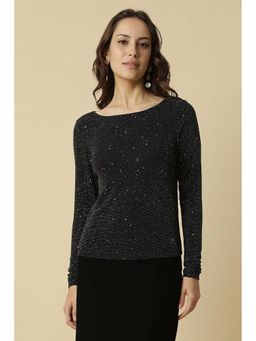 Allen Solly - Women Black Embellished Party Top
