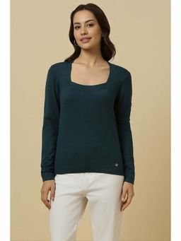 Allen Solly - Women Green Solid Casual Top