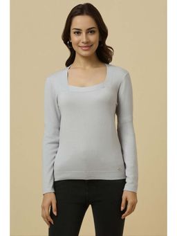 Allen Solly - Women Grey Solid Casual Top