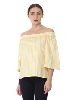 Allen Solly - Women Yellow Stripe Casual Top