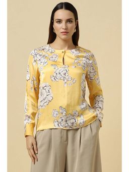 Allen Solly - Women Yellow Floral Print Formal Top