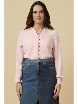 Allen Solly - Women Pink Solid Casual Top