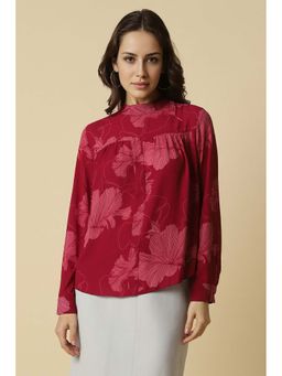 Allen Solly - Women Red Floral Print Formal Top