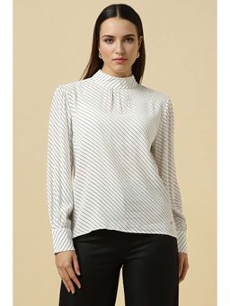 Allen Solly - Women White Stripe Formal Top