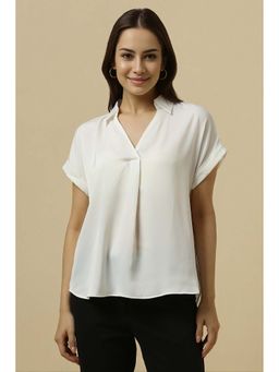 Allen Solly - Women White Solid Formal Top