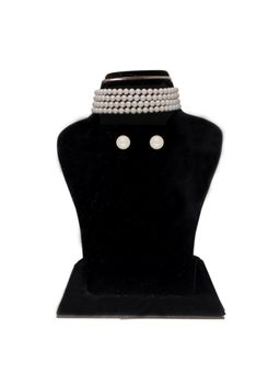 Sri Jagdamba Pearls - Forever White Pearl Choker Necklace Set