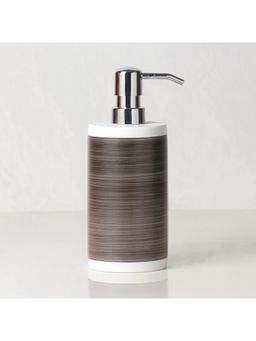 OBSESSIONS - Polyresin Soap & Lotion Dispenser, Brown & White