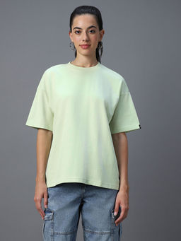 Bewakoof - Heavy Duty 1.0 Women's Green Oversized T-shirt